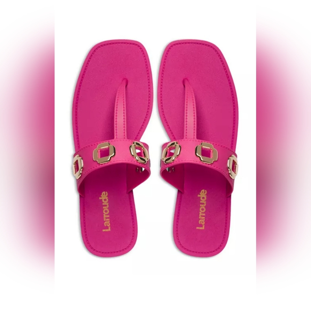 Larroude' Women's  Milan Grommet Thong Sandals Size 10/11 NWOB